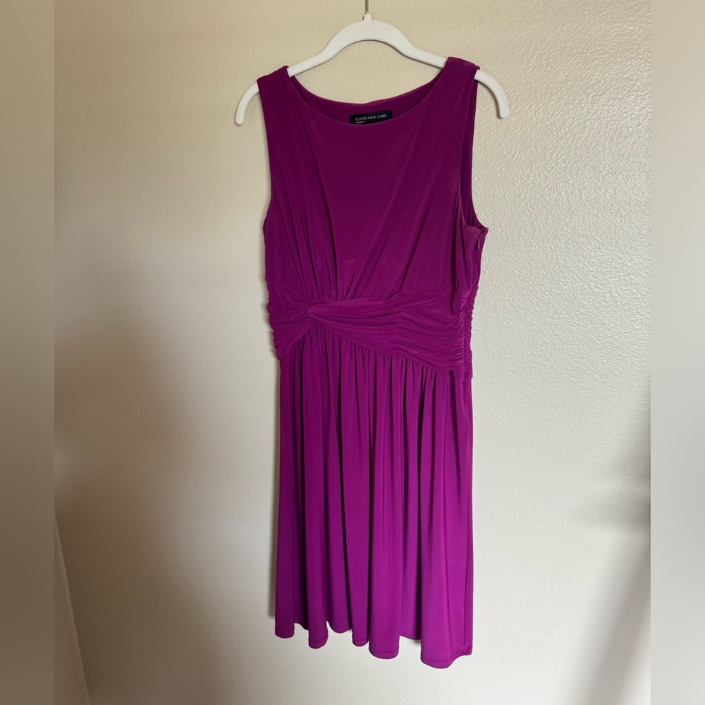 Jones New York Magenta Waist Cinch Dress - Size 8